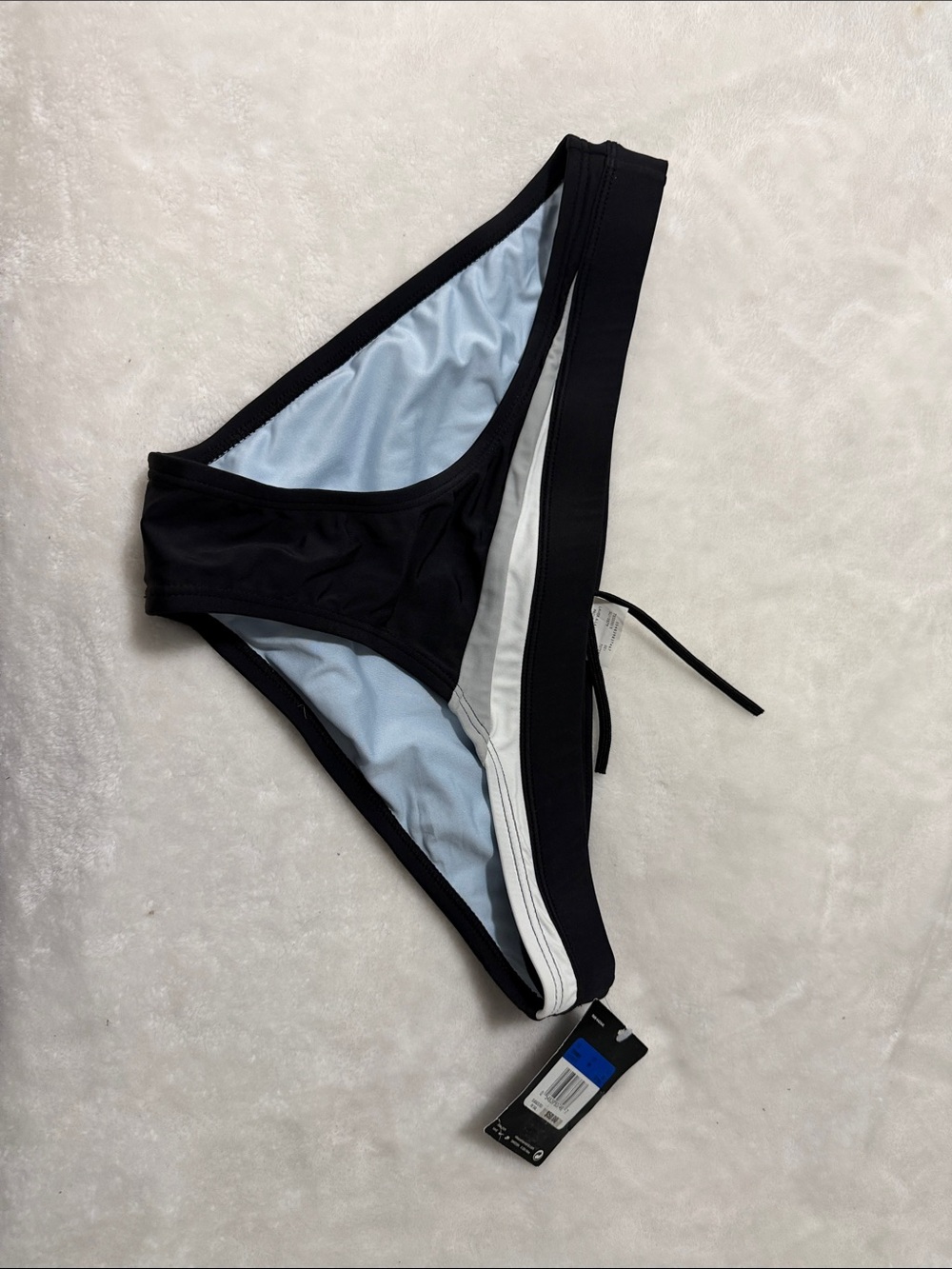 Nike Black and Light Blue Women’s Swim Bikini Bottom